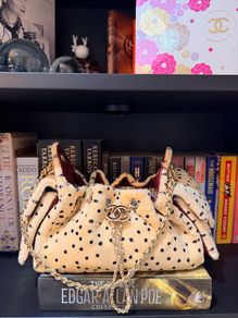 Designer inspired Polka Dots Fur bag