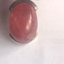rose quartz stone in silver pendent Image 2