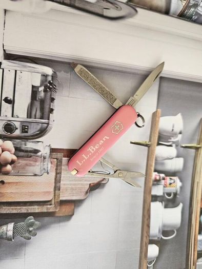 Vintage Victorinox L.L.Bean Classic Pink 58mm Swiss Army Knife Keychain tool Collectable