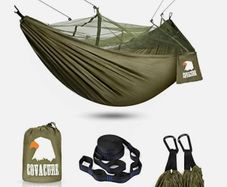 Covacure Camping Hammock with Mosquito Net
