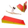 Cheese Wedge Tumbling Mats Foldable Gym Mat With Carry Handle For Gymnastics Training Home Fitness Dance Yoga Training Image 2