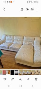 leather cream couch