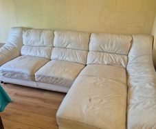 leather cream couch