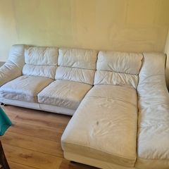 leather cream couch
