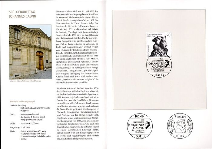 2009 Bundes Republic Deutschland (Germany) Federal Annual Stamp EFT Collection 2009 with 43 images of contents