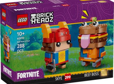 LEGO Fortnite BrickHeadz Beef Boss & Skye Figures 40910