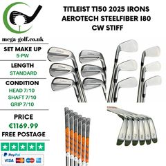 Titleist T150 2025 Irons / 5-Pw / Aerotech Steelfiber i80 CW Stiff