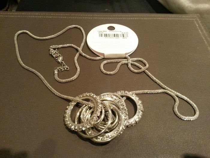 Selection of diamante bracelets, earrings and necklace