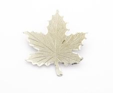 Maple Leaf Sterling Silver Brooch