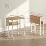 80 cm Drop Leaf Writing Work Desk - Natural Wood Finish Image 3