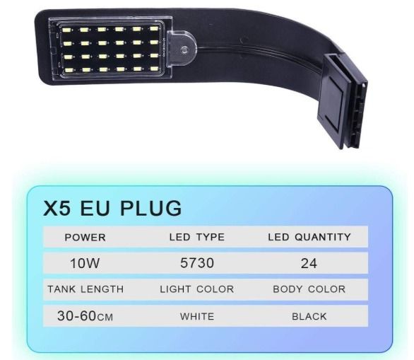 Super Slim LED Clip On Aquarium Light