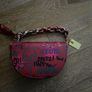 Brand New with tags Red Graffiti Clutch with Gold Chain Image 4