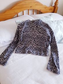 Topshop Leopard Print Jumper - Size 8