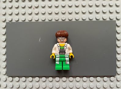 lego super heroes sh0110 Dr. Octopus minifigure(Otto Octavius) / Doc Ock - White Lab Coat over Bright Green Outfit