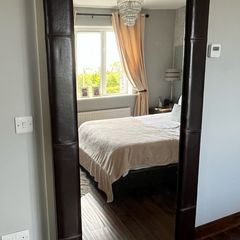 Large Leather Bound Mirror - Meadows & Byrne (Offers)