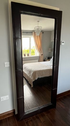 Large Leather Bound Mirror - Meadows & Byrne