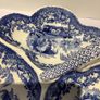 Vintage Mason's Vista Blue Transferware 3-section Dish Image 5