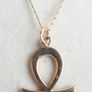 Vintage 9Ct Gold Large Egyptian Ankh Cross Pendant with Gold Chain length 18" - 3,2g Image 5