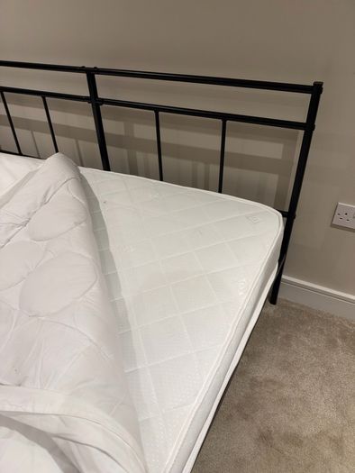 Bed with mattress