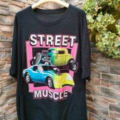 Vintage 90s Muscle Car T-shirt  Single Stitch T-shirt  Awesome 90s print  Size 2XL