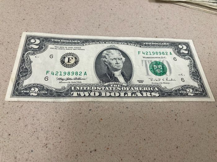 1995 Two Dollars Banknote