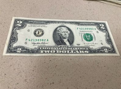 1995 Two Dollars Banknote