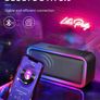 RGB Lights Bluetooth Speaker, 10W Small Portable Wireless Bluetooth Speaker w/HD Stereo, IPX5 Waterproof, 18H Playtime, Mic, TF Card, Mini Speakers for Home Garden Party Camping Travel (FREE POSTAGE) Image 3