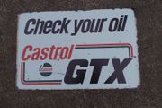 Large Vintage Style Castrol Oil GTX Metal Sign