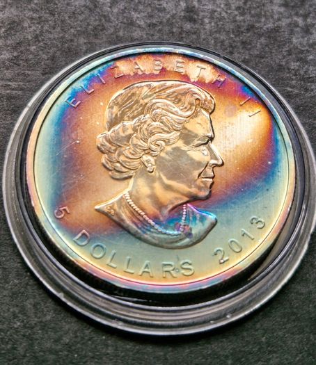 1 Oz 2013 Canada 5 Dollar .9999 Wildlife Series: Bison Toned coin