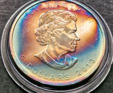 1 Oz 2013 Canada 5 Dollar .9999 Wildlife Series: Bison Toned coin