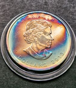 1 Oz 2013 Canada 5 Dollar .9999 Wildlife Series: Bison Toned coin