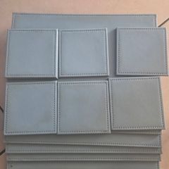 place mats and coasters 6 blue and grey