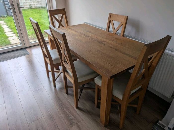Dining table and chairs