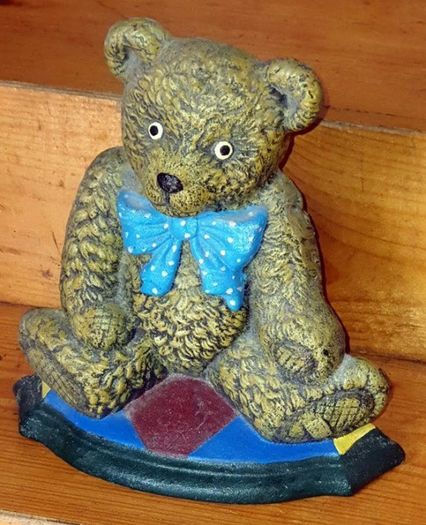 Vintage Cast Iron Teddy Doorstop Wright Studio's