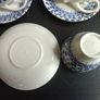 Vintage Blue and White Transferware Set of Six Espresso/Demi-Tasse Duos by English Ironstone Tableware Image 4