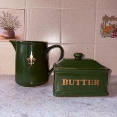 Ceramic Butter and Milk Set