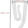 White Plastic Curtain Hooks for Door Curtain,Window Curtain,Curtain Header Tape Drapery Hooks 100 Pack 2.8x1.2cm Image 2
