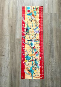 Art height chart printed on canvas