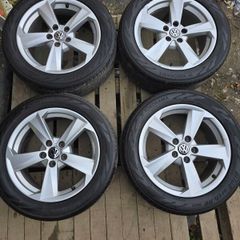 17" VW 5x112, Clean set 4 Good Tyres
