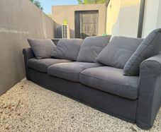 Three seater sofa ikea grey