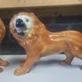 Pair Staffordshire Standing Lions Image 3