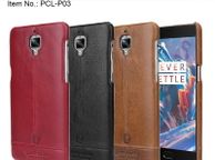 main image for ad Pierre Cardin Genuine Leather Cover Hard Back Case For One Plus 3/3T