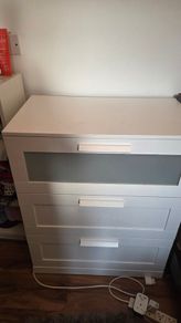 IKEA BRIMNES chest of drawers and mirror