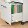 3-Drawer Filing Cabinet, Rolling File Cabinet, Office Drawer for Home Office, for A4 Documents, Hanging Files, Mobile Pedestal on 5 Wheels, White Image 6