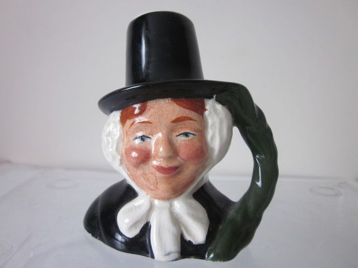 Vintage Kelsboro Ware Hand Painted  Miniture Toby Jug  Welsh Lady.