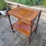 Vintage Wood Drinking Trolley Image 3