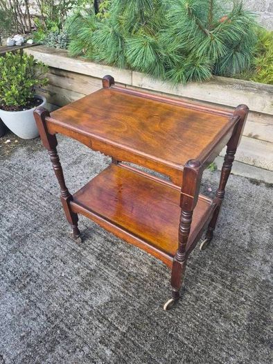 Vintage Wood Drinking Trolley