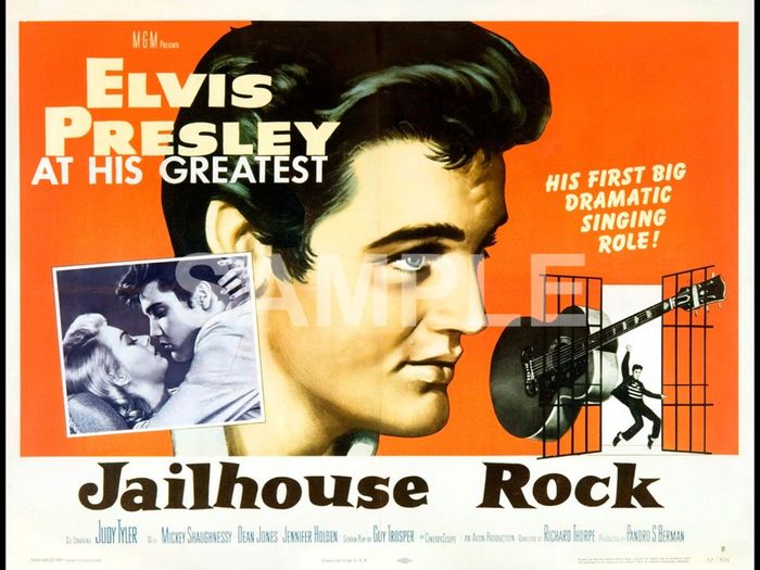 Elvis Presley Jailhouse Rock Classic Movie Poster Reproduction