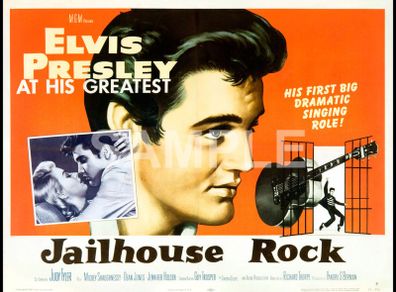 Elvis Presley Jailhouse Rock Classic Movie Poster Reproduction