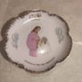 BONE CHAINA old hanging plate souvenir of first holy communion for girl STAMPED FOREIGN. Image 3